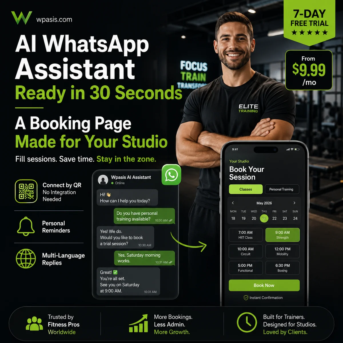 WpAsis s02-fitness-personal WhatsApp AI appointment system