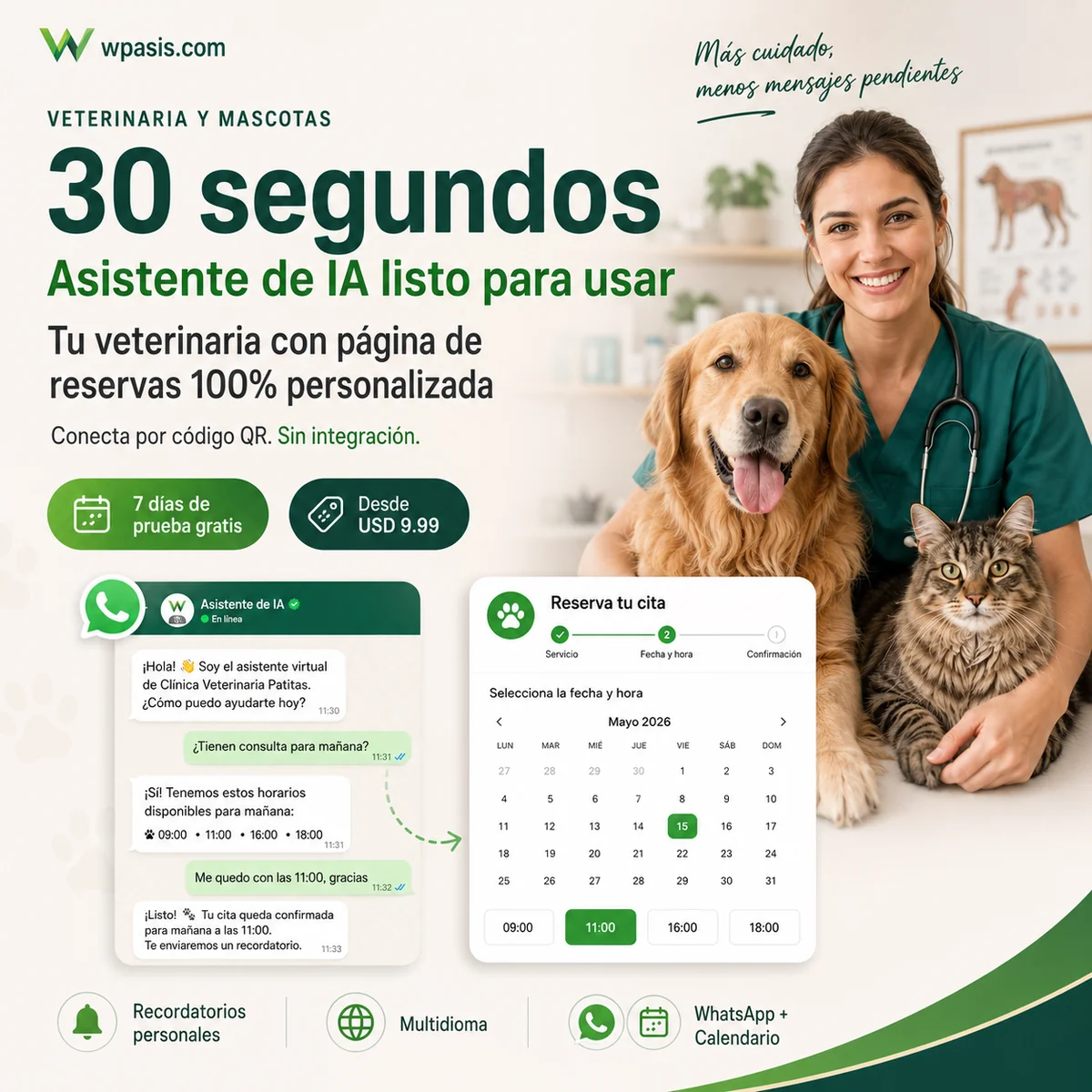 WpAsis s03-veterinary-pet sistema de citas WhatsApp AI