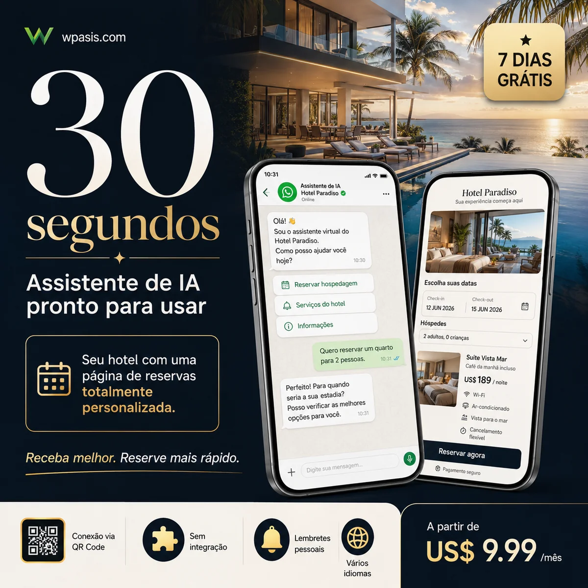 WpAsis s04-hotel-hospitality sistema de agendamento WhatsApp AI