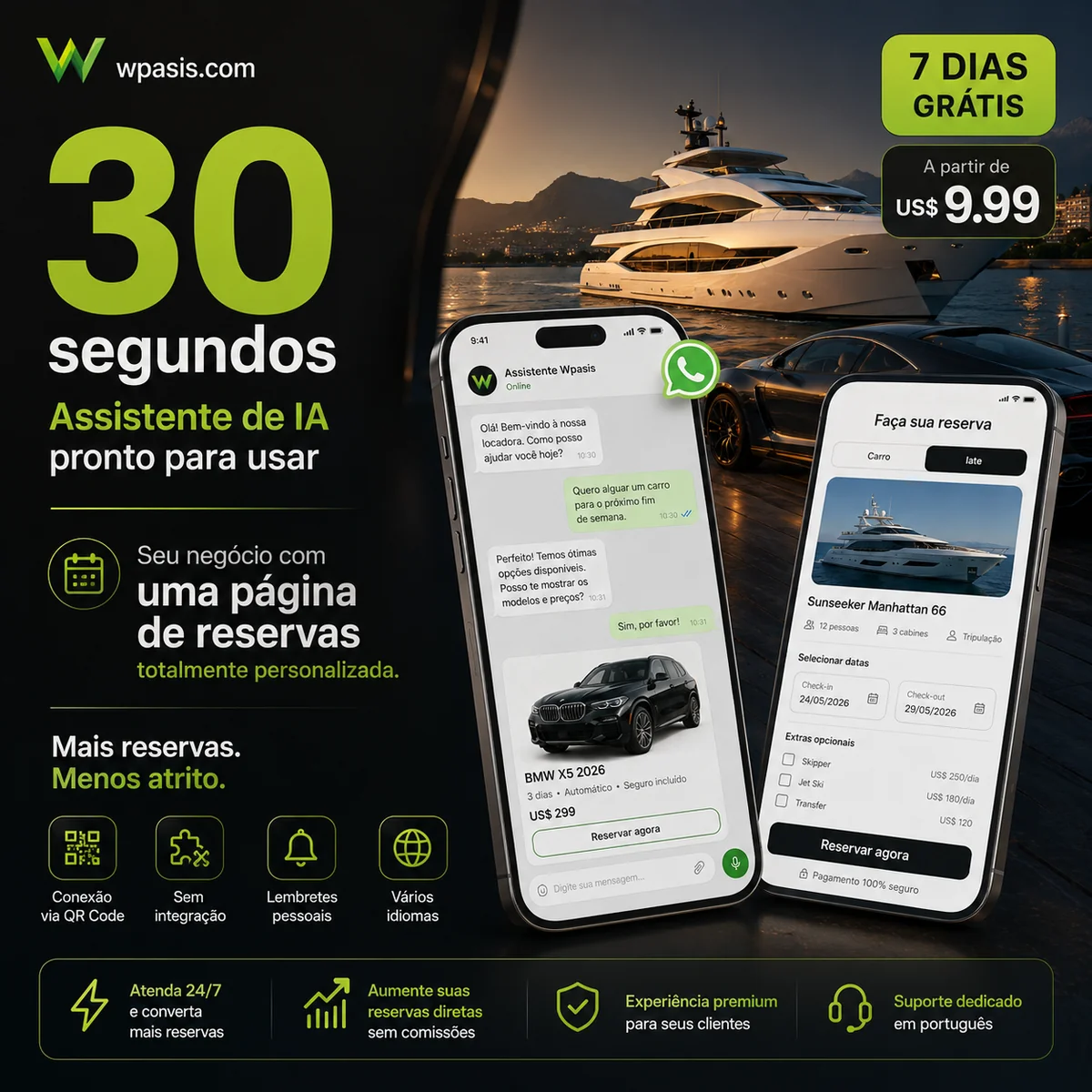 WpAsis s05-vehicle-yacht-rental sistema de agendamento WhatsApp AI