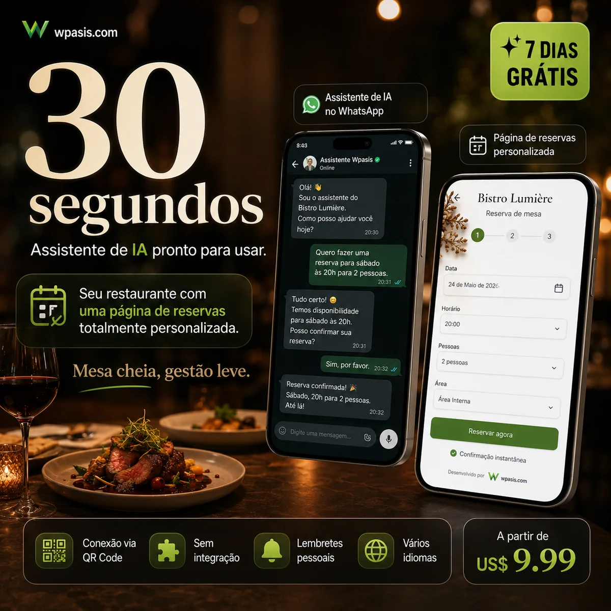 WpAsis s06-restaurant-bar sistema de agendamento WhatsApp AI