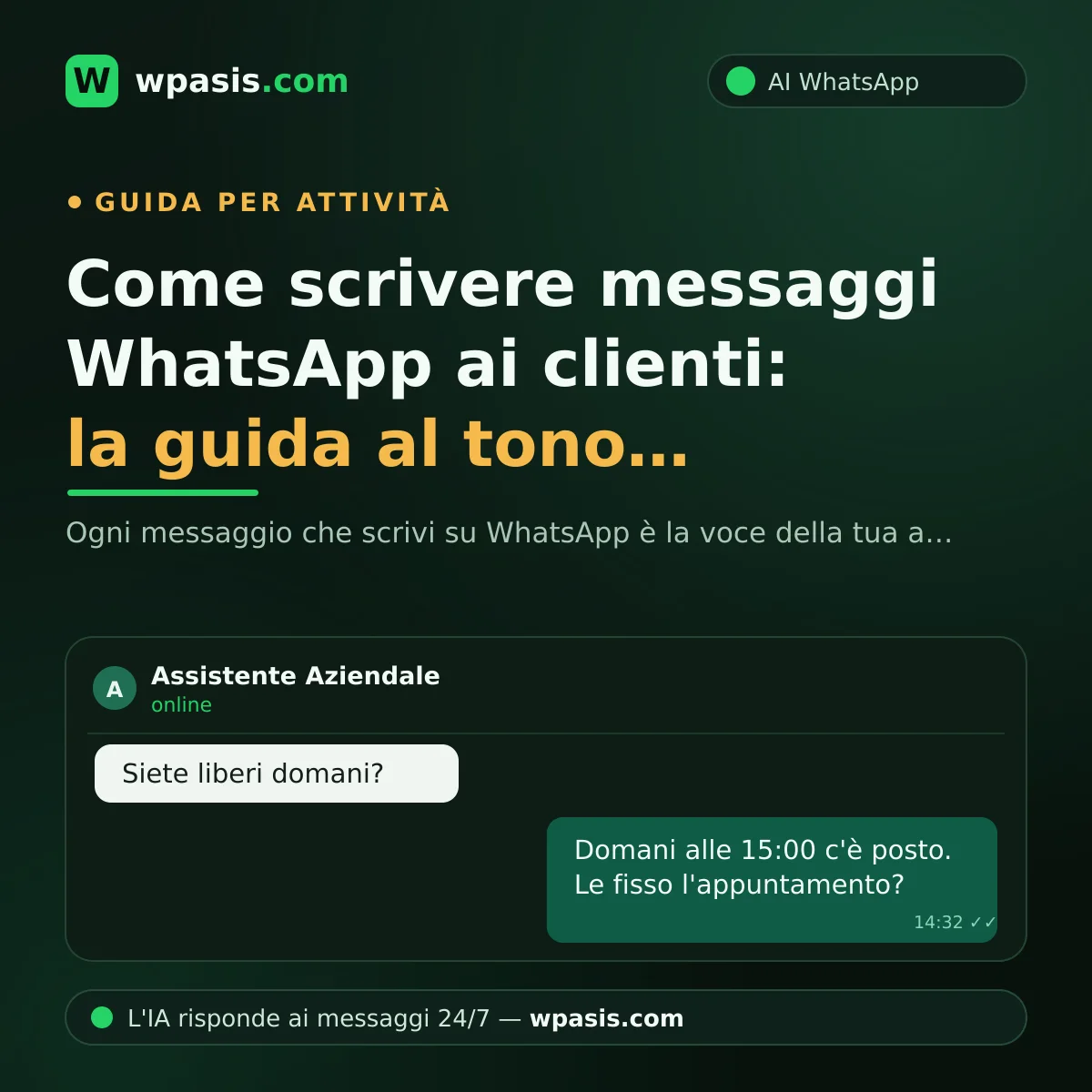 Come scrivere messaggi WhatsApp ai clienti: la guida al tono giusto