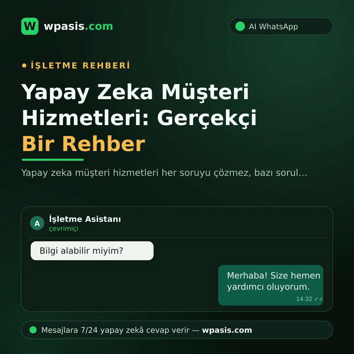 Yapay Zeka Müşteri Hizmetleri: Gerçekçi Bir Rehber