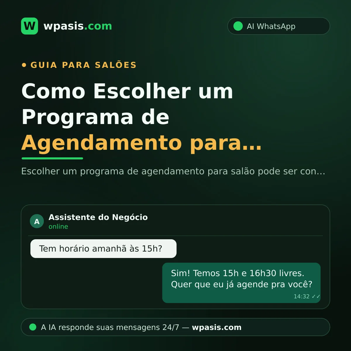 Como Escolher um Programa de Agendamento para Salão: Guia com 7 Critérios
