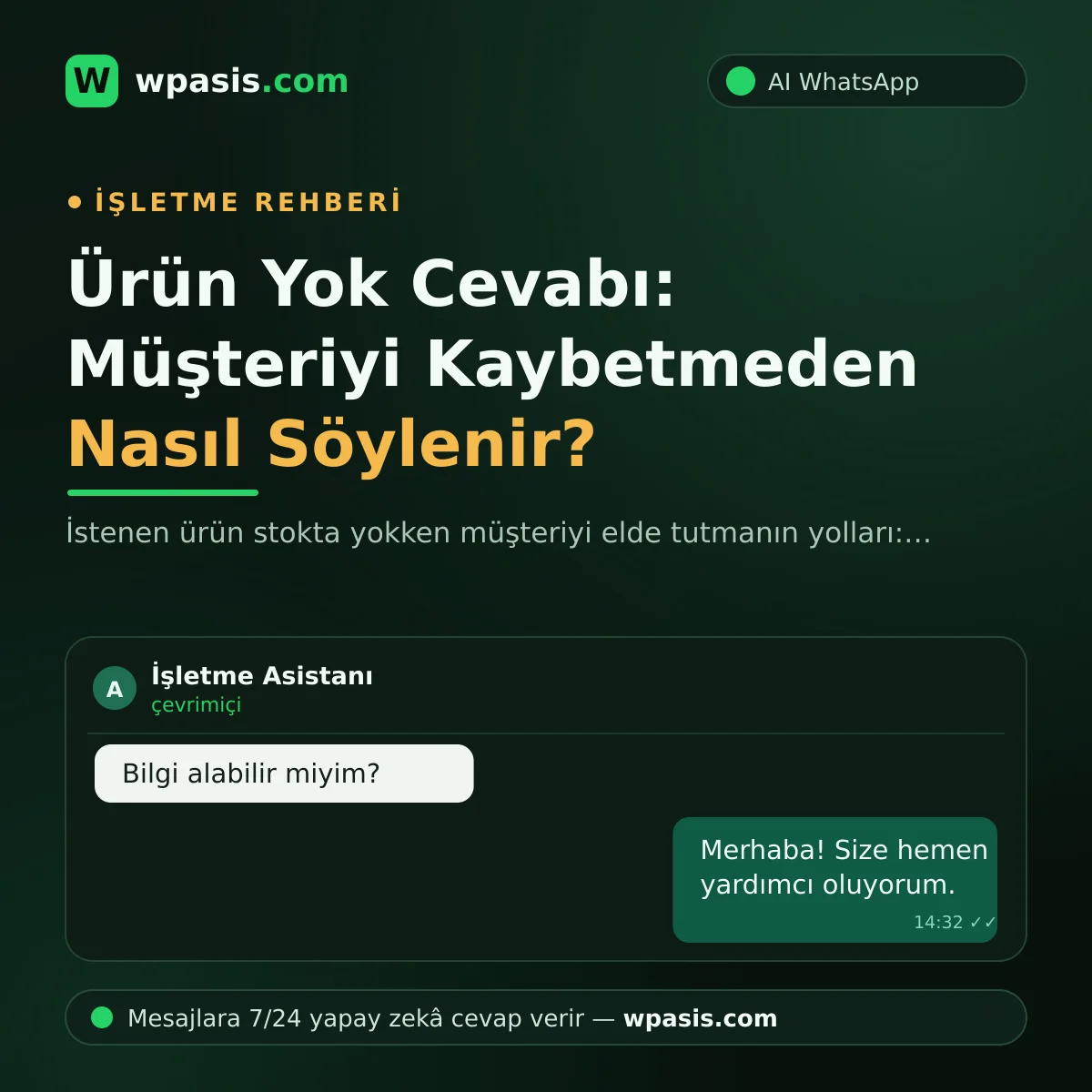 Ürün Yok Cevabı: Müşteriyi Kaybetmeden Nasıl Söylenir?