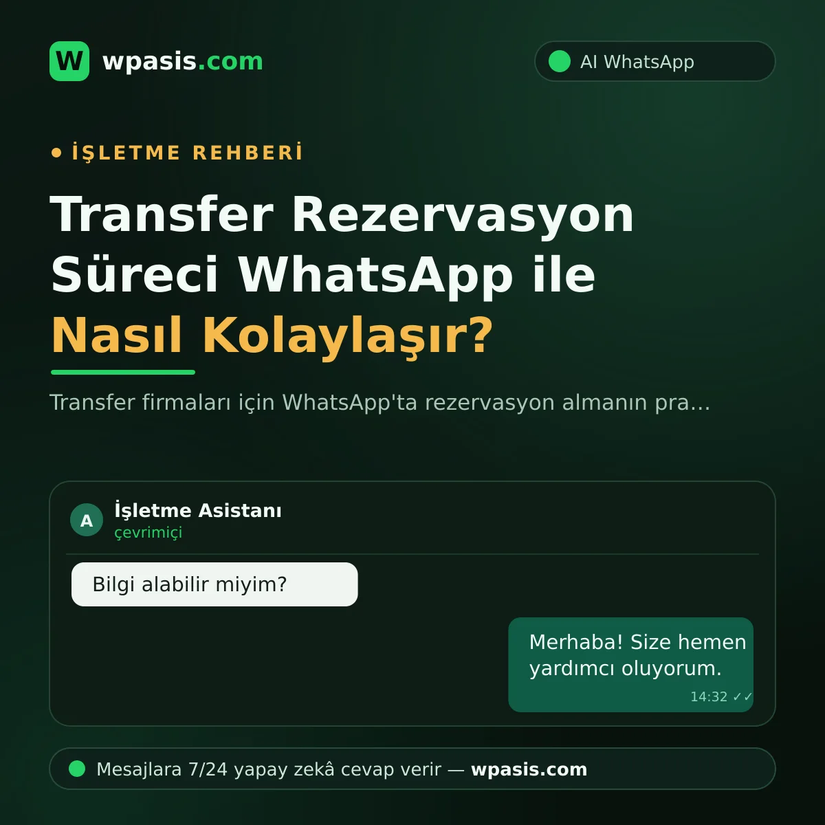 Transfer Rezervasyon Süreci WhatsApp ile Nasıl Kolaylaşır?