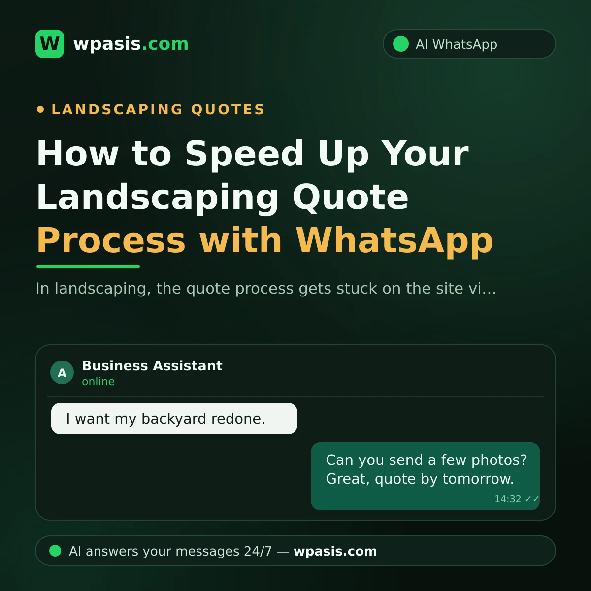 How to Speed Up Your Landscaping Quote Process with WhatsApp