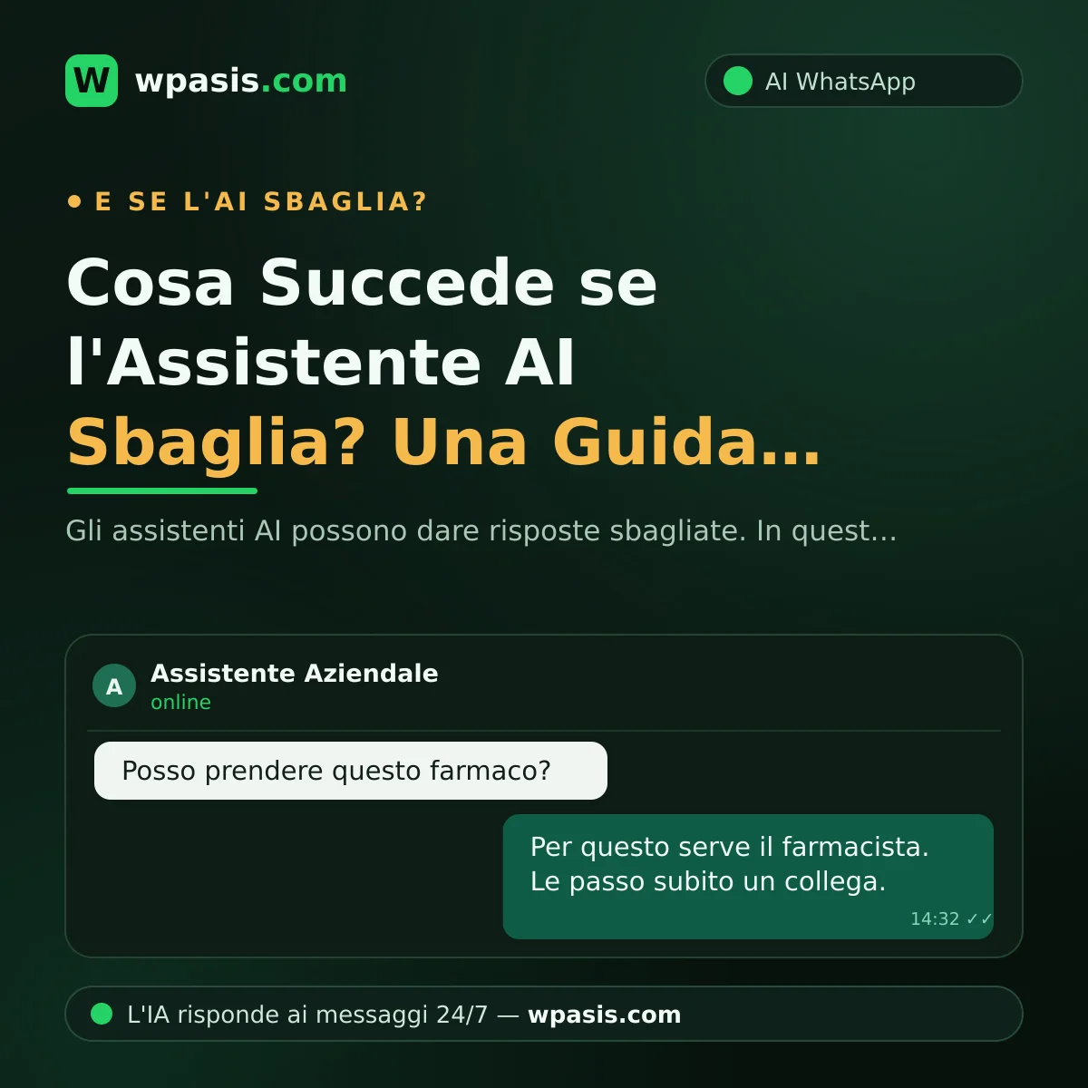 Cosa Succede se l'Assistente AI Sbaglia? Una Guida Onesta