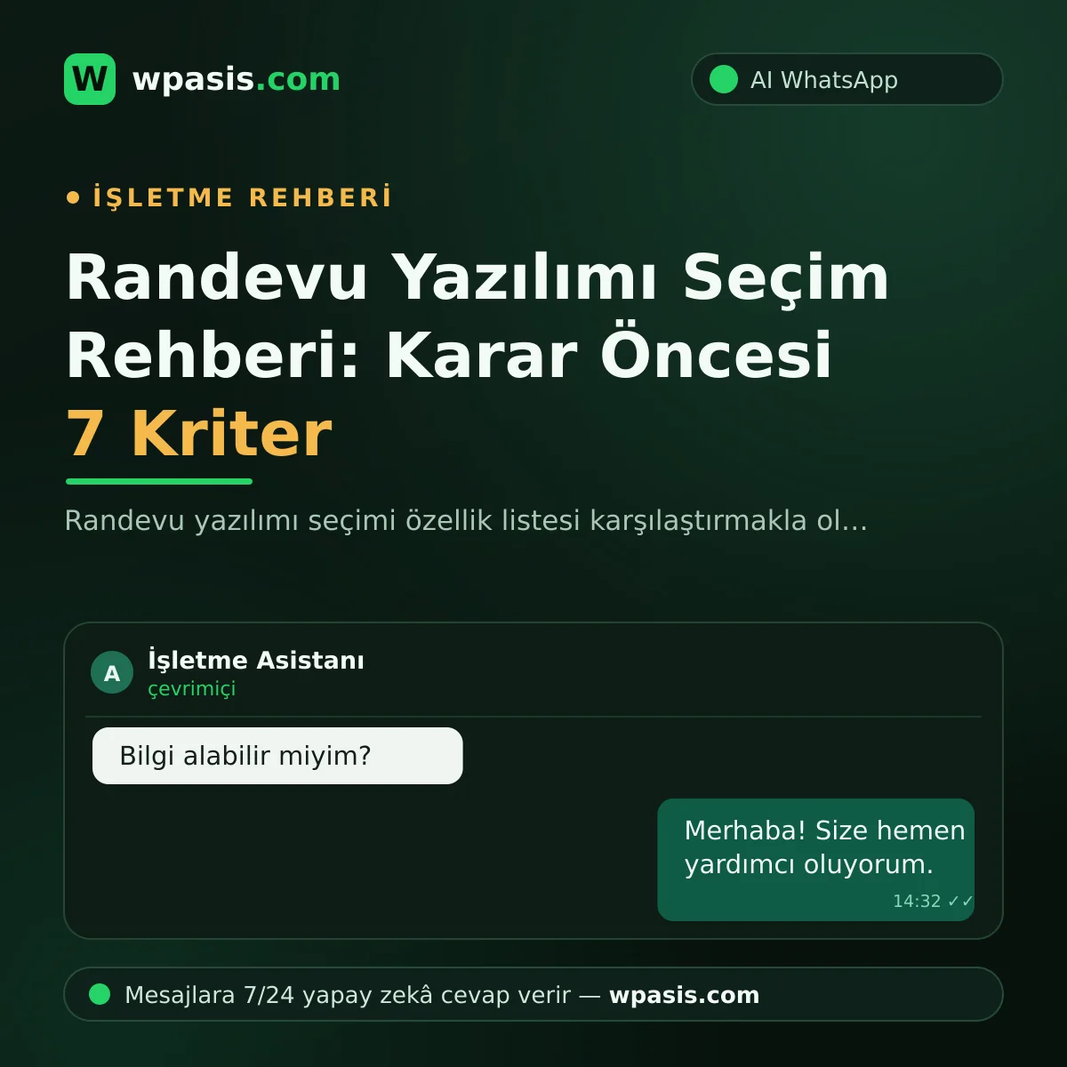 Randevu Yazılımı Seçim Rehberi: Karar Öncesi 7 Kriter