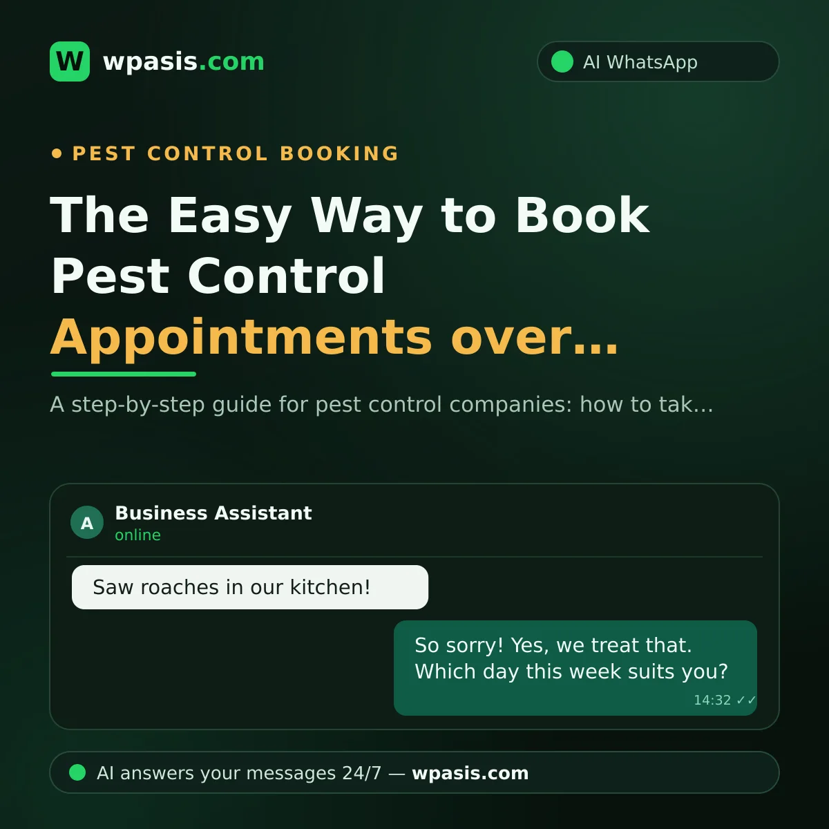 The Easy Way to Book Pest Control Appointments over WhatsApp