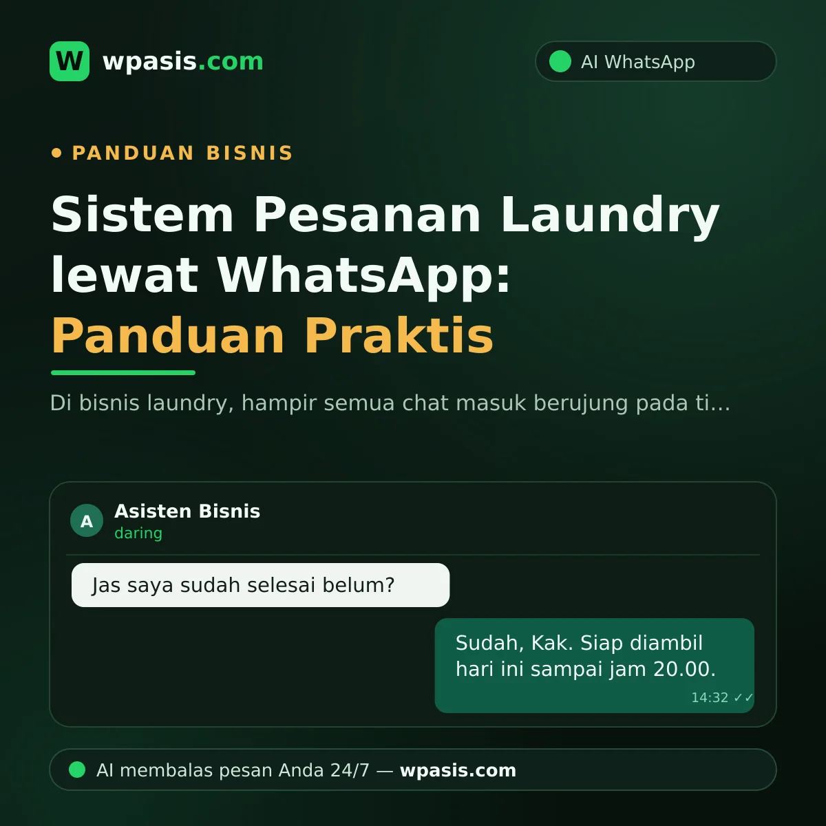 Sistem Pesanan Laundry lewat WhatsApp: Panduan Praktis