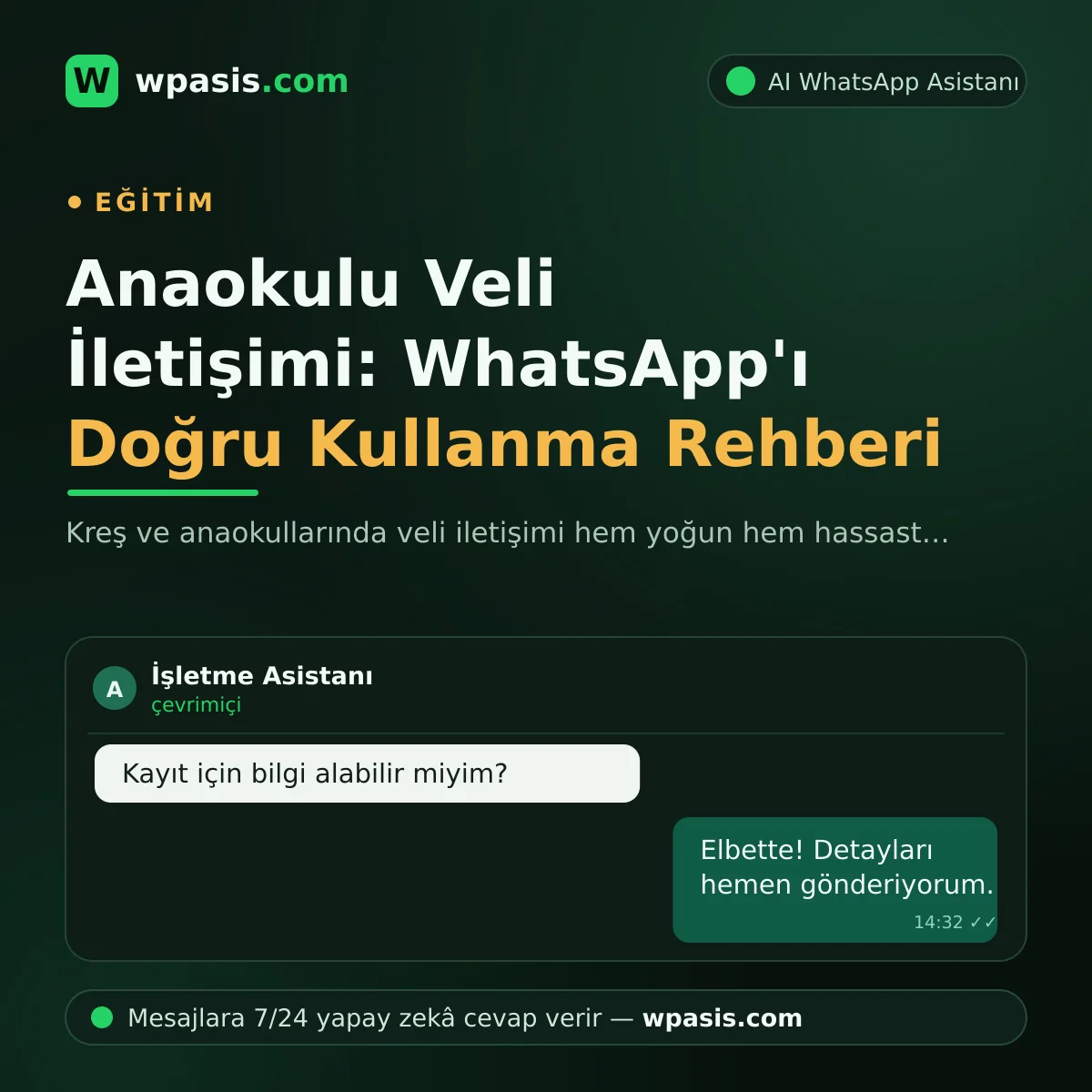 Anaokulu Veli İletişimi: WhatsApp'ı Doğru Kullanma Rehberi
