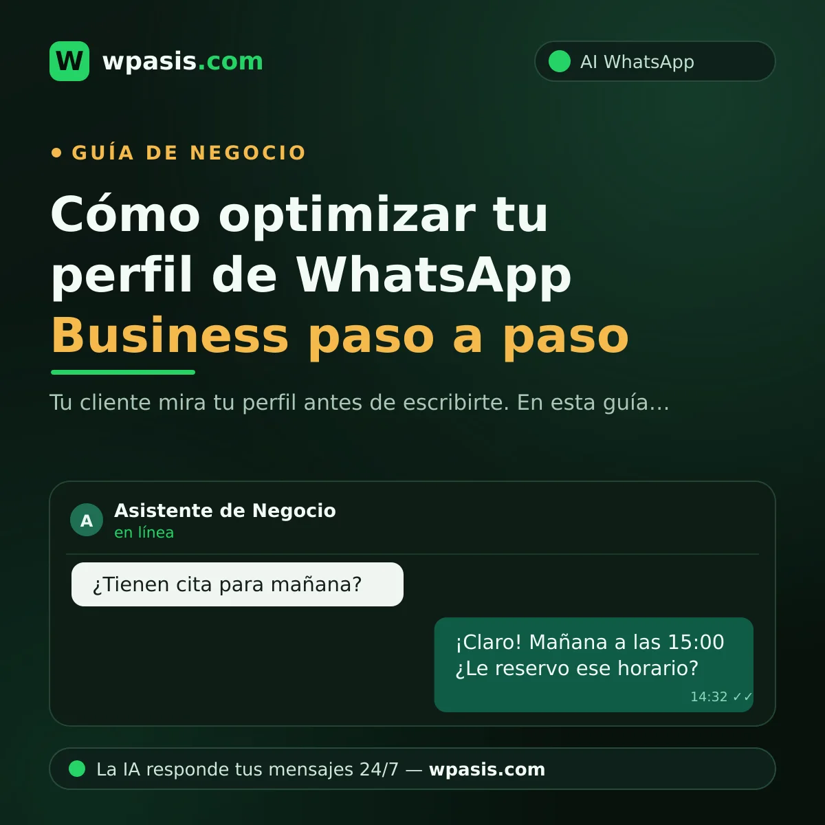 Cómo optimizar tu perfil de WhatsApp Business paso a paso