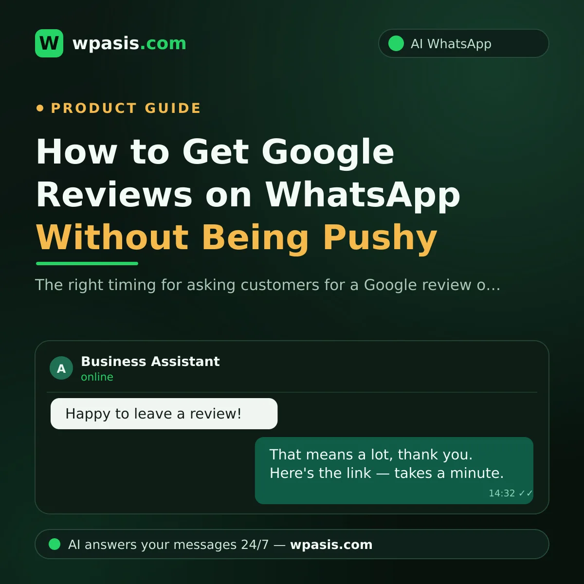 How to Get Google Reviews on WhatsApp Without Being Pushy