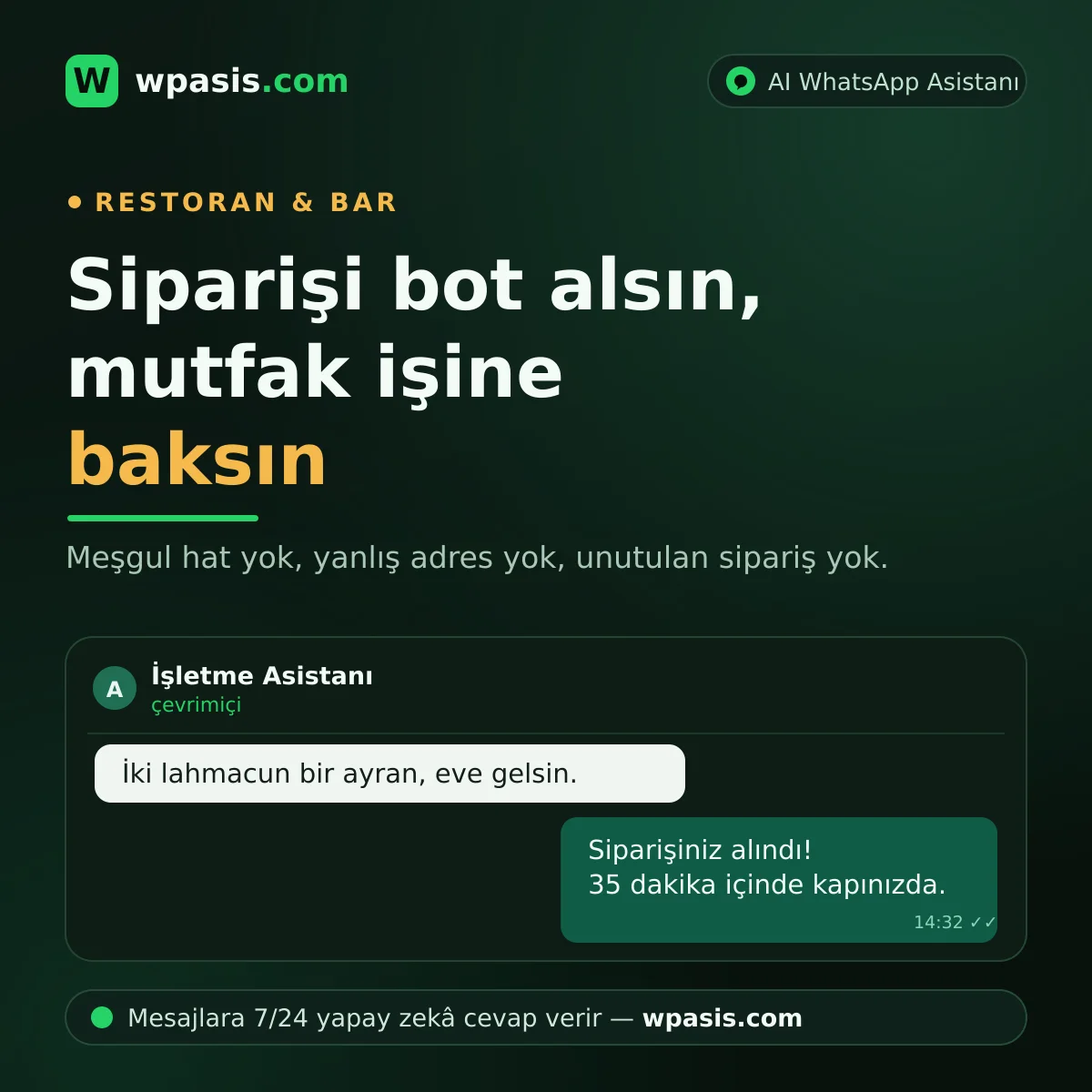 WhatsApp Sipariş Botu Nedir? Restoranlar İçin Rehber