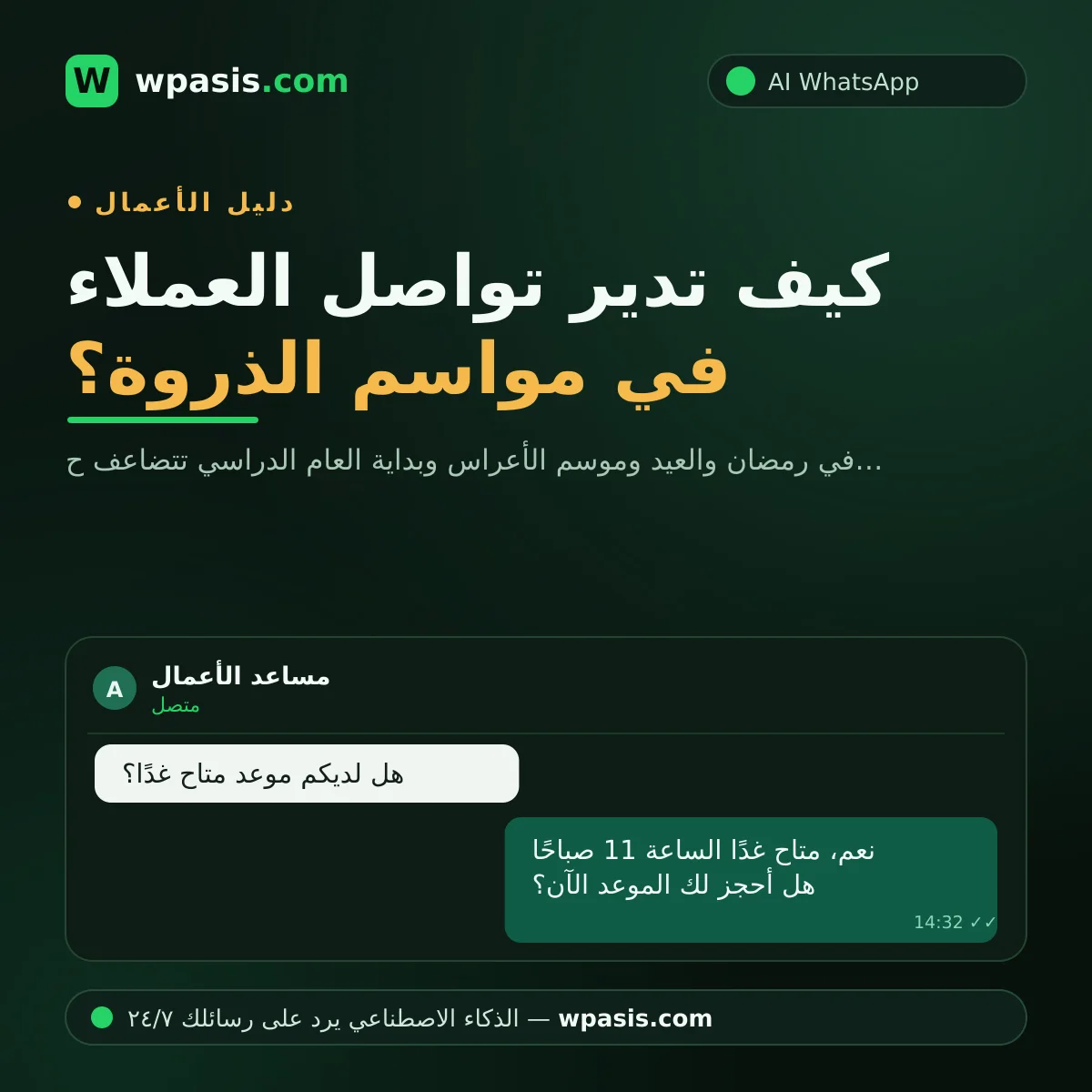 كيف تدير تواصل العملاء في مواسم الذروة؟