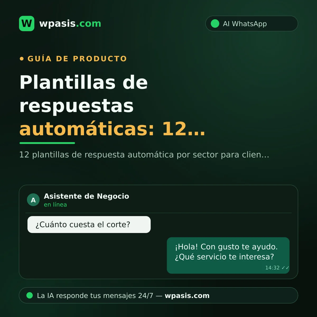 Plantillas de respuestas automáticas: 12 mensajes listos