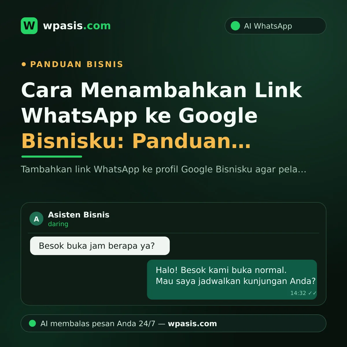 Cara Menambahkan Link WhatsApp ke Google Bisnisku: Panduan Langkah demi Langkah