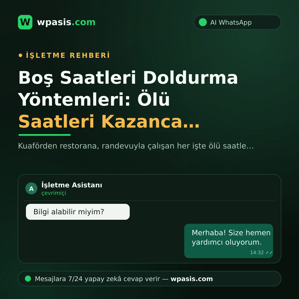 Boş Saatleri Doldurma Yöntemleri: Ölü Saatleri Kazanca Çevirin