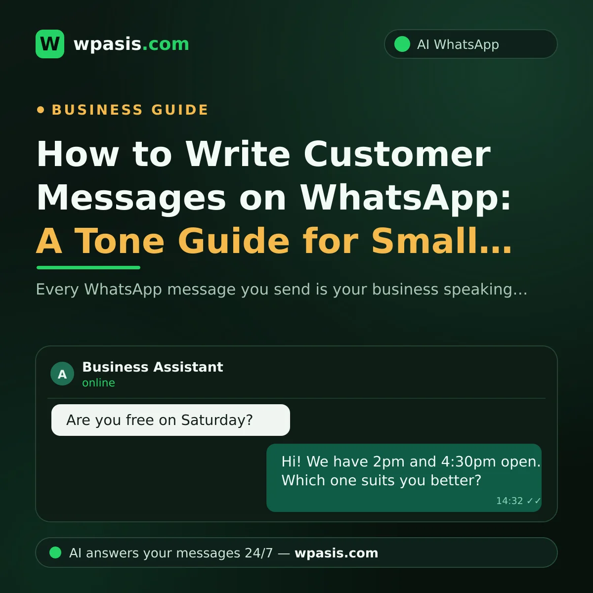 How to Write Customer Messages on WhatsApp: A Tone Guide for Small Businesses