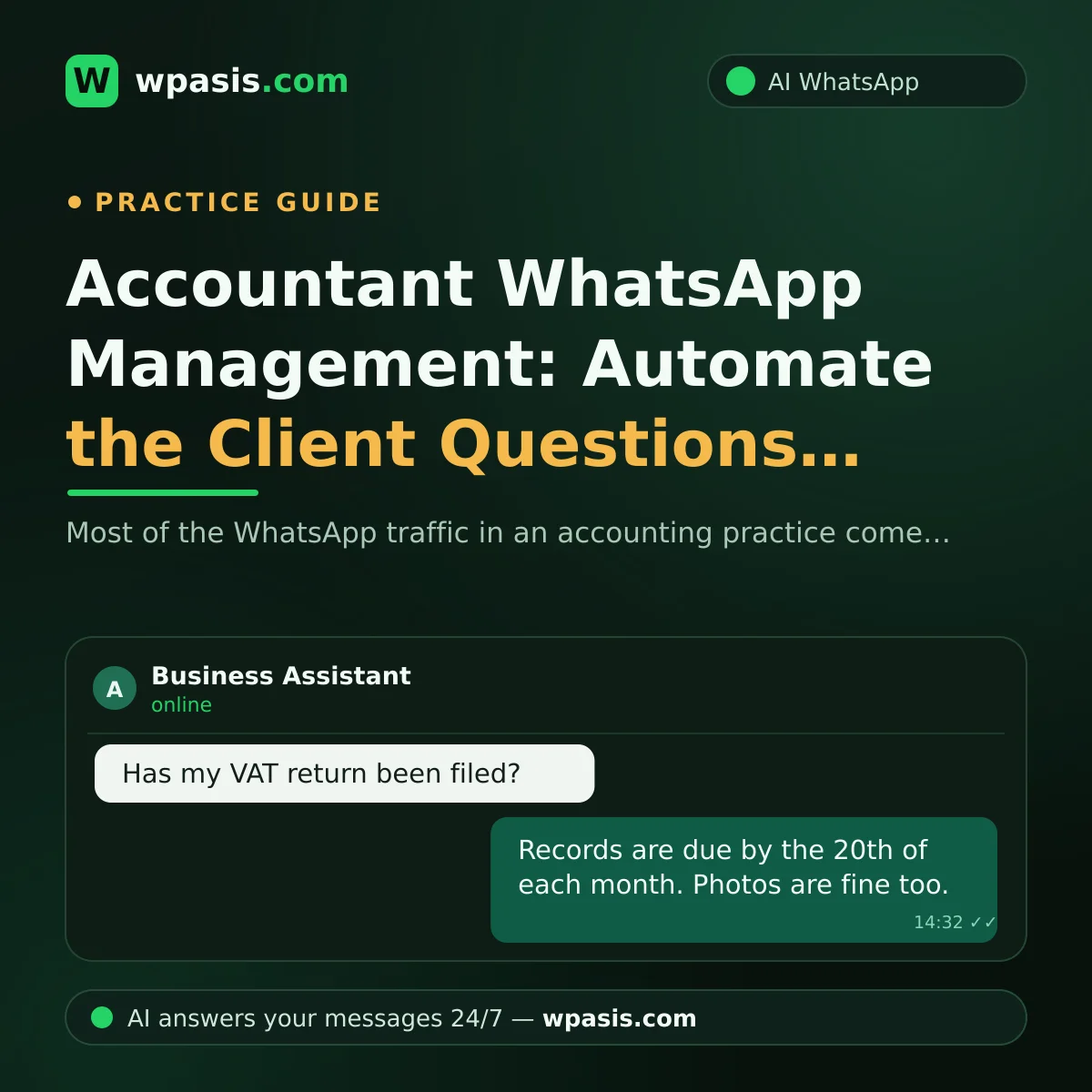 Accountant WhatsApp Management: Automate the Client Questions You Answer Every Day
