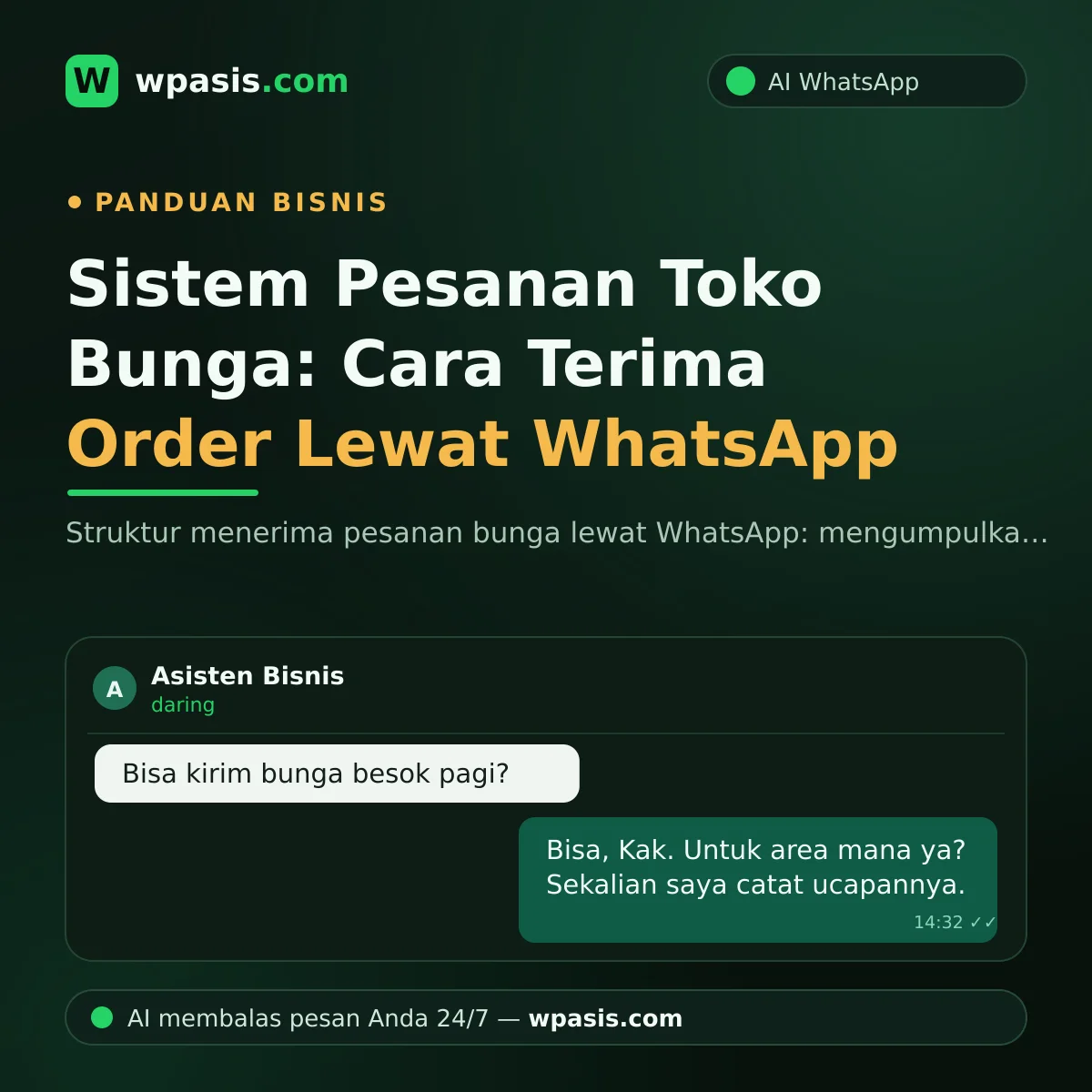 Sistem Pesanan Toko Bunga: Cara Terima Order Lewat WhatsApp