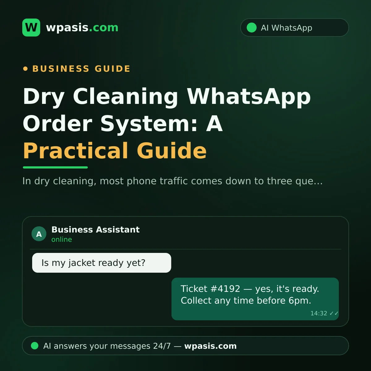 Dry Cleaning WhatsApp Order System: A Practical Guide
