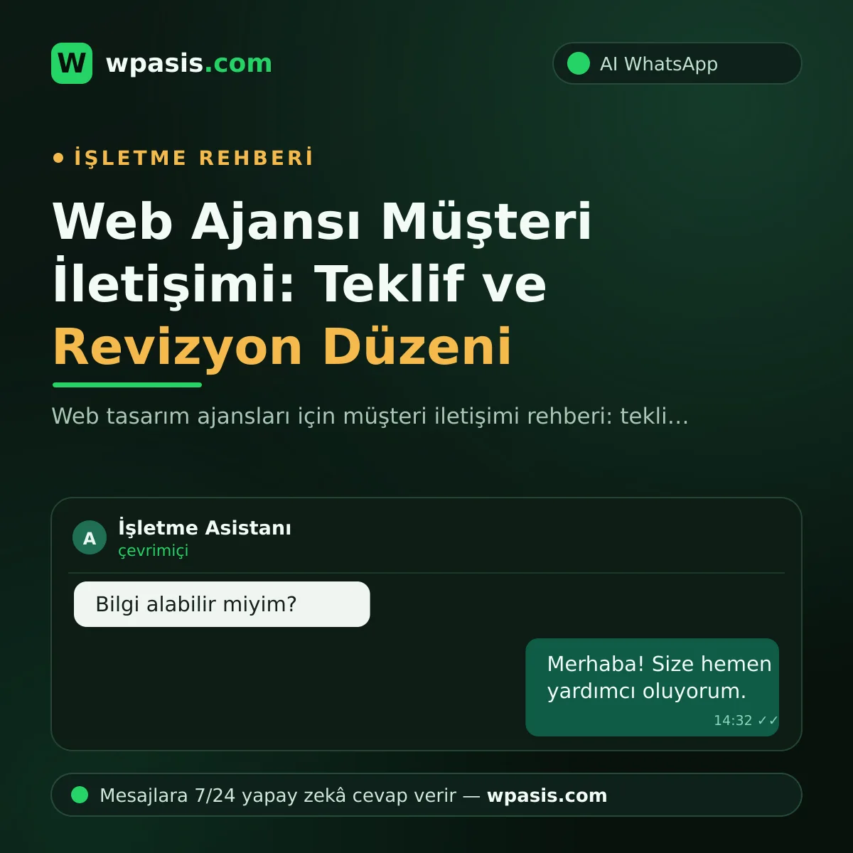 Web Ajansı Müşteri İletişimi: Teklif ve Revizyon Düzeni