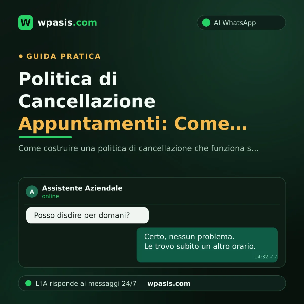 Politica di Cancellazione Appuntamenti: Come Scriverla (con Testi Pronti)