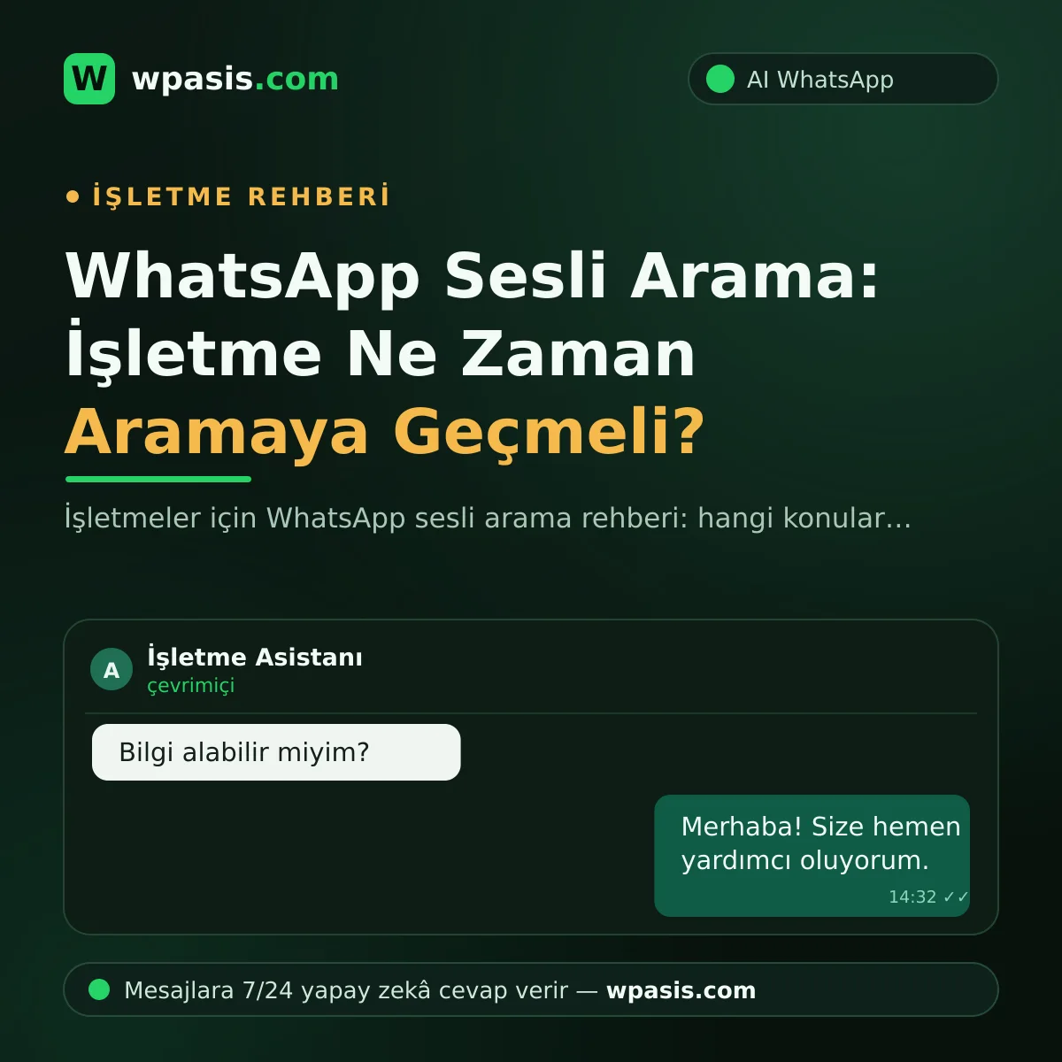 WhatsApp Sesli Arama: İşletme Ne Zaman Aramaya Geçmeli?