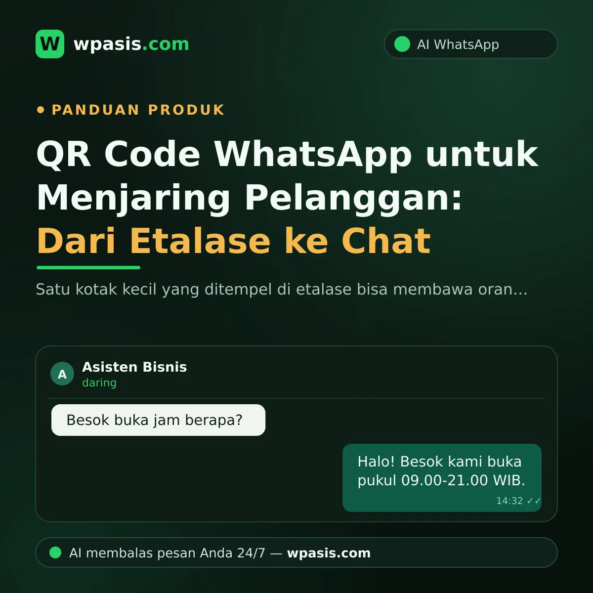 QR Code WhatsApp untuk Menjaring Pelanggan: Dari Etalase ke Chat
