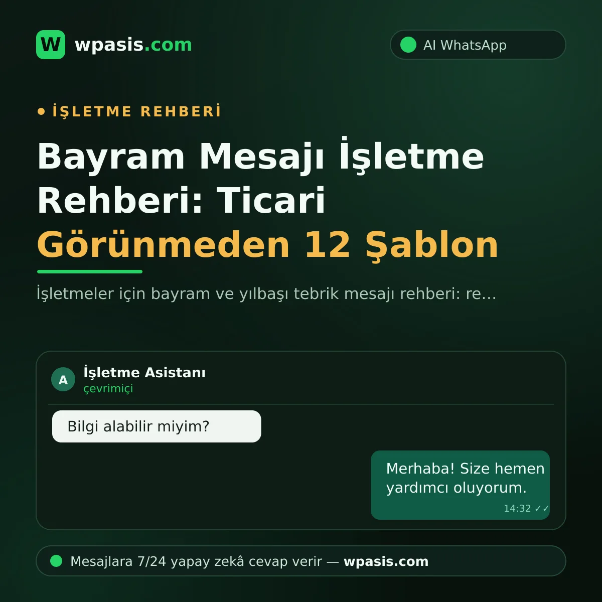 Bayram Mesajı İşletme Rehberi: Ticari Görünmeden 12 Şablon