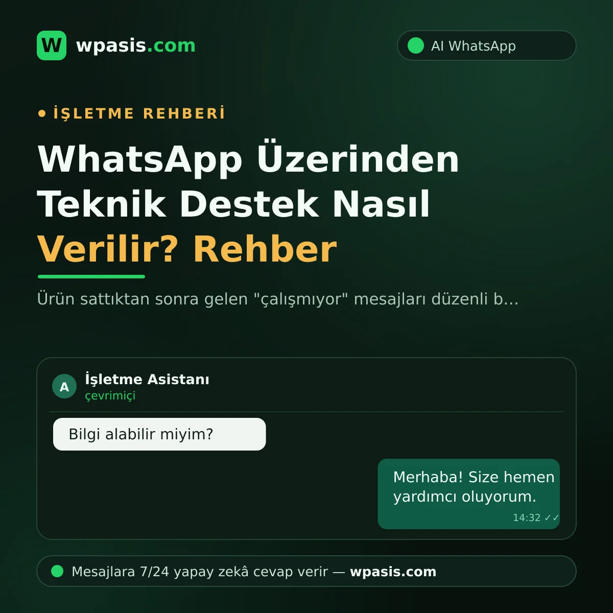WhatsApp Üzerinden Teknik Destek Nasıl Verilir? Rehber