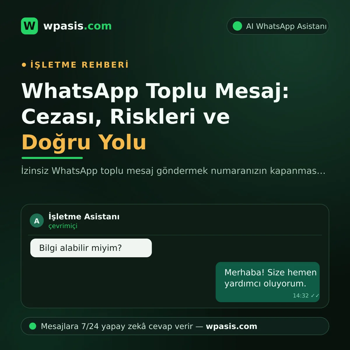 WhatsApp Toplu Mesaj: Cezası, Riskleri ve Doğru Yolu