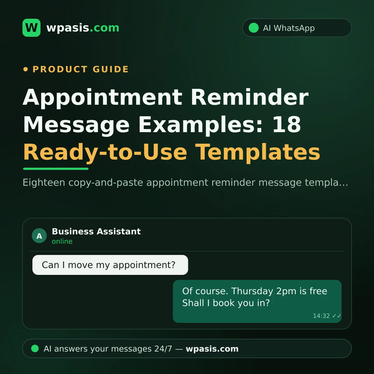 Appointment Reminder Message Examples: 18 Ready-to-Use Templates
