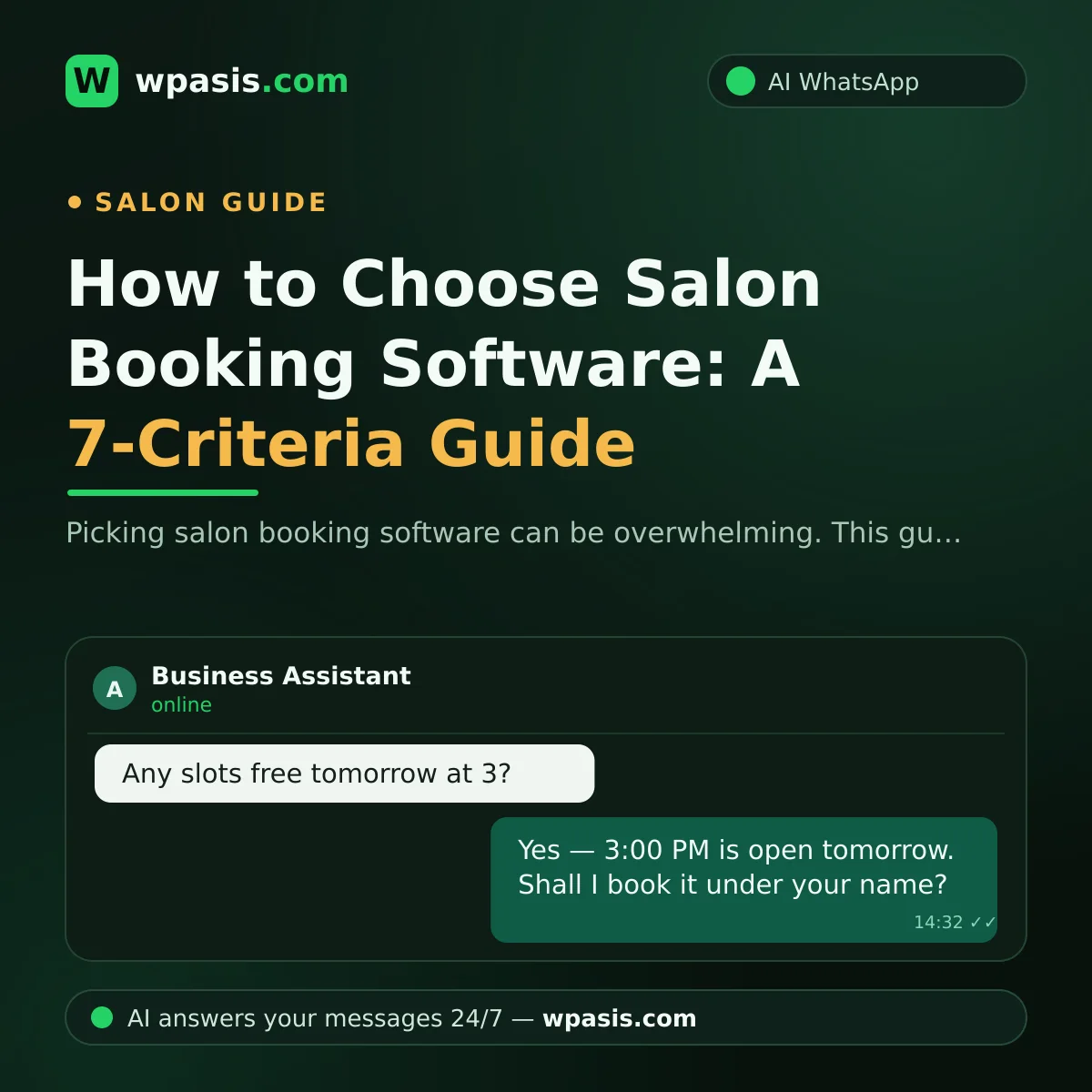 How to Choose Salon Booking Software: A 7-Criteria Guide