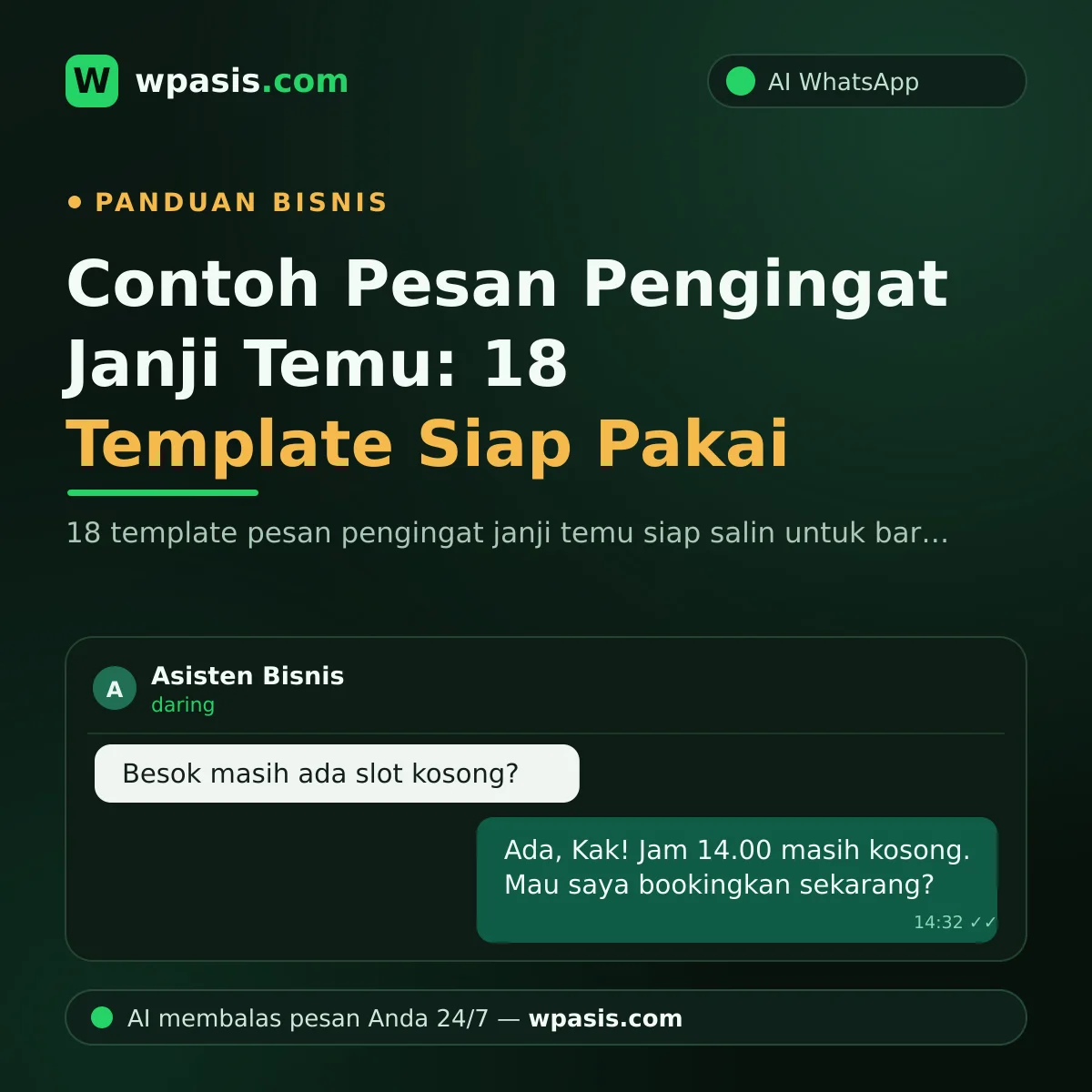 Contoh Pesan Pengingat Janji Temu: 18 Template Siap Pakai