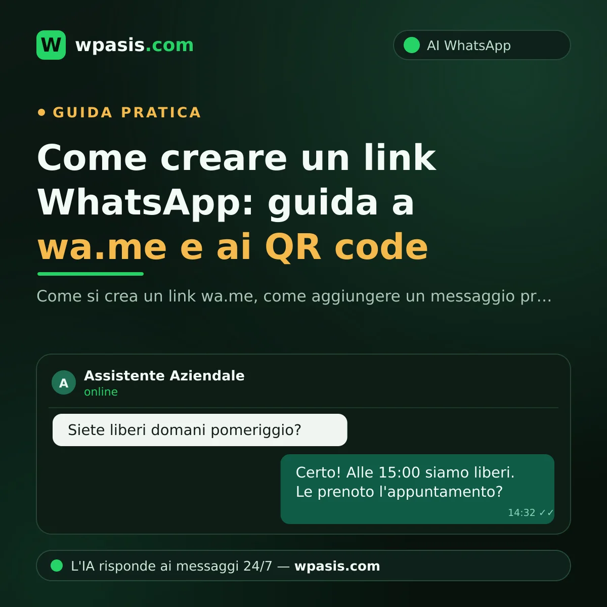 Come creare un link WhatsApp: guida a wa.me e ai QR code