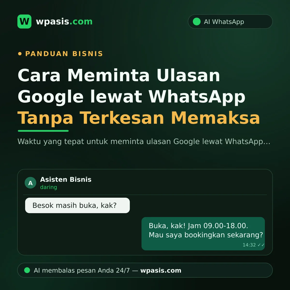 Cara Meminta Ulasan Google lewat WhatsApp Tanpa Terkesan Memaksa