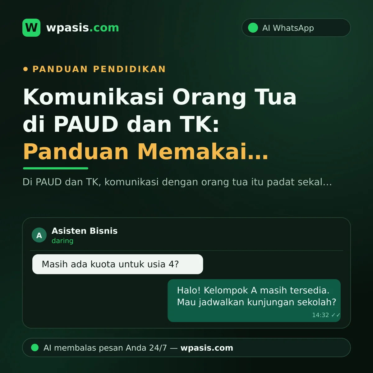 Komunikasi Orang Tua di PAUD dan TK: Panduan Memakai WhatsApp dengan Benar