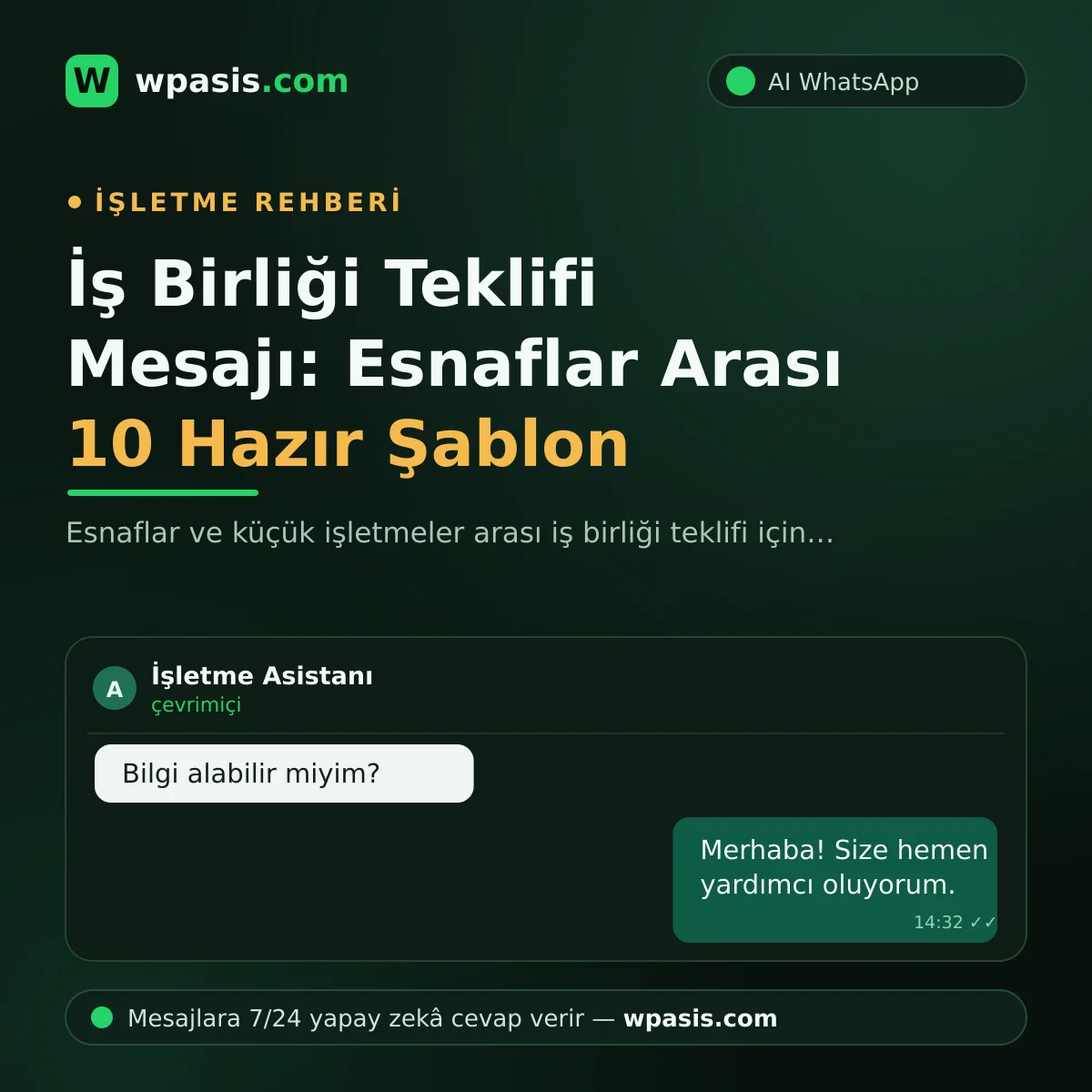 İş Birliği Teklifi Mesajı: Esnaflar Arası 10 Hazır Şablon