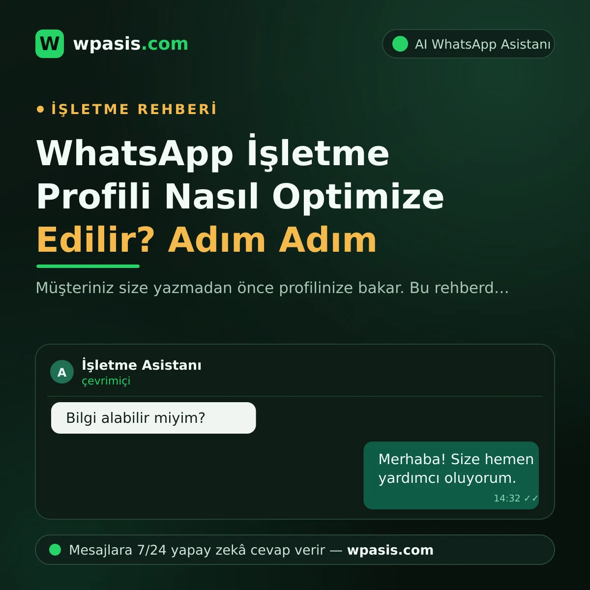 WhatsApp İşletme Profili Nasıl Optimize Edilir? Adım Adım