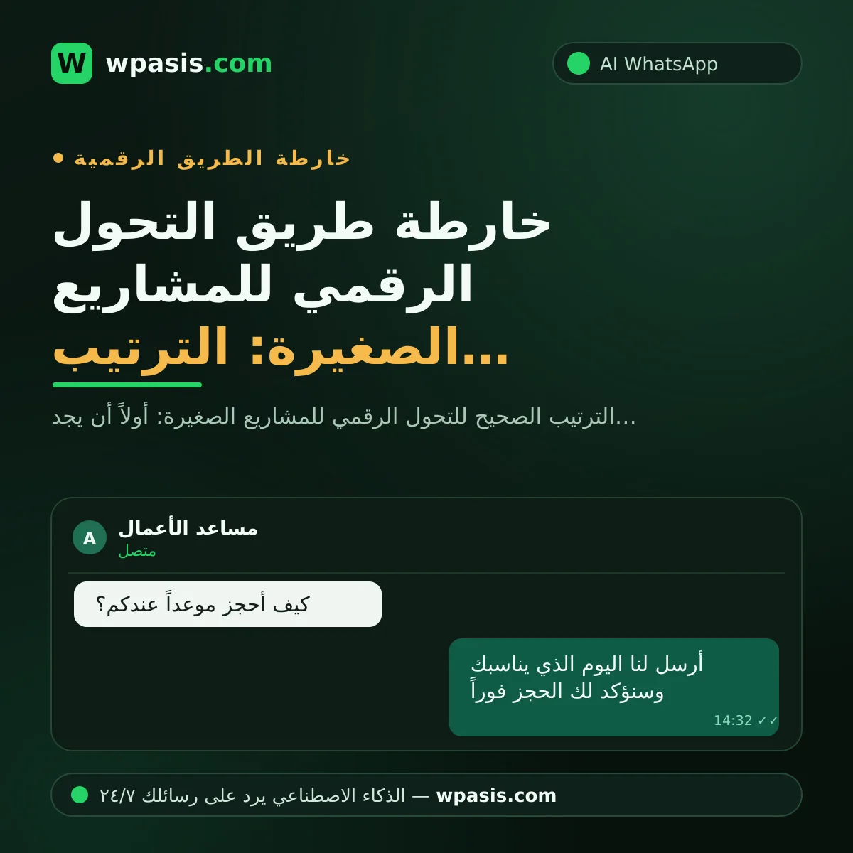 خارطة طريق التحول الرقمي للمشاريع الصغيرة: الترتيب الصحيح