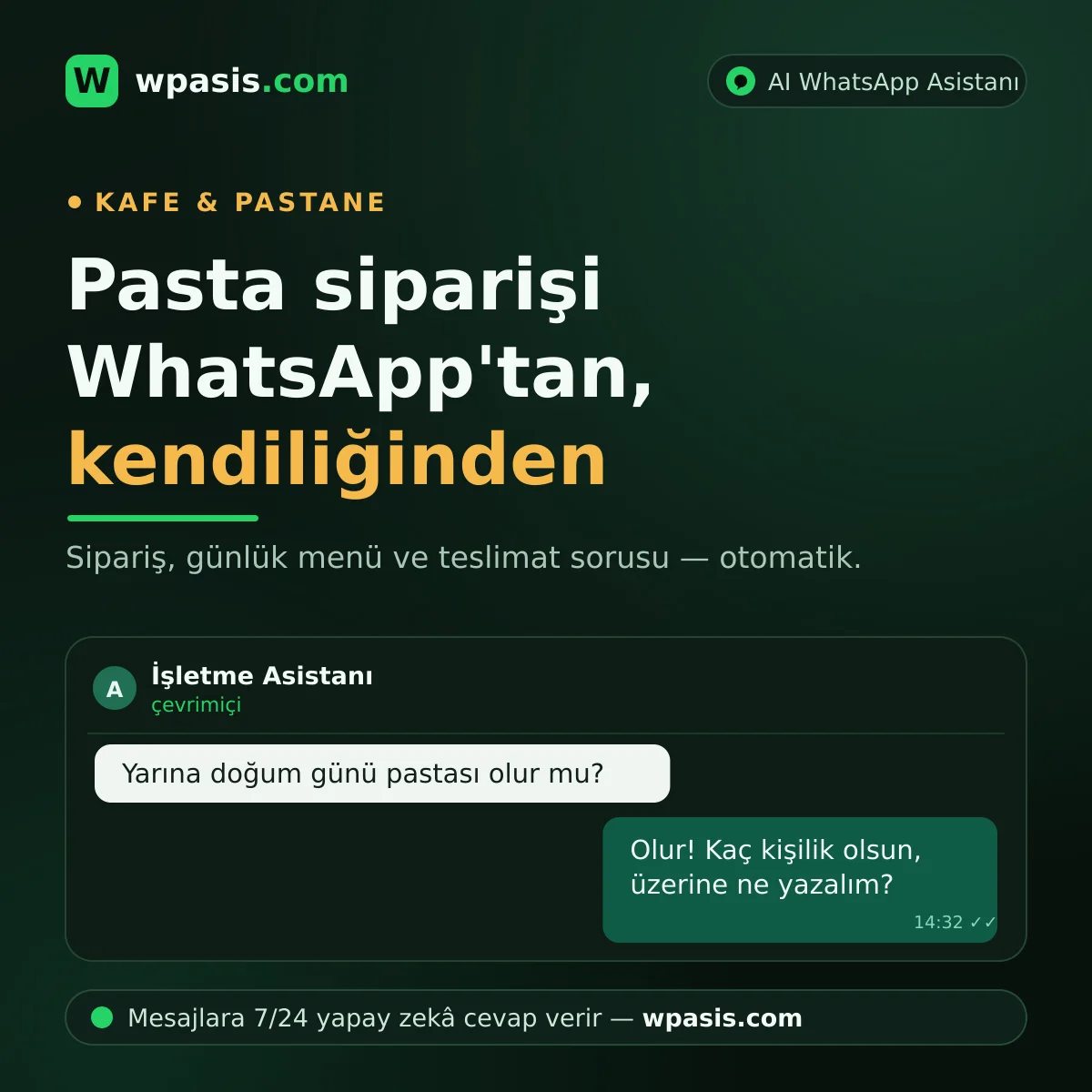 Kafe ve Pastaneler için WhatsApp Sipariş Alma Rehberi