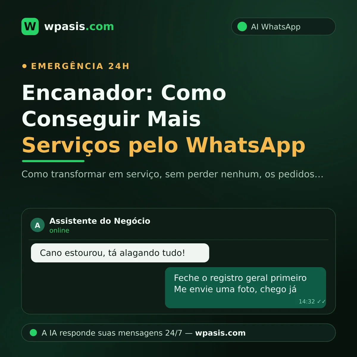 Encanador: Como Conseguir Mais Serviços pelo WhatsApp