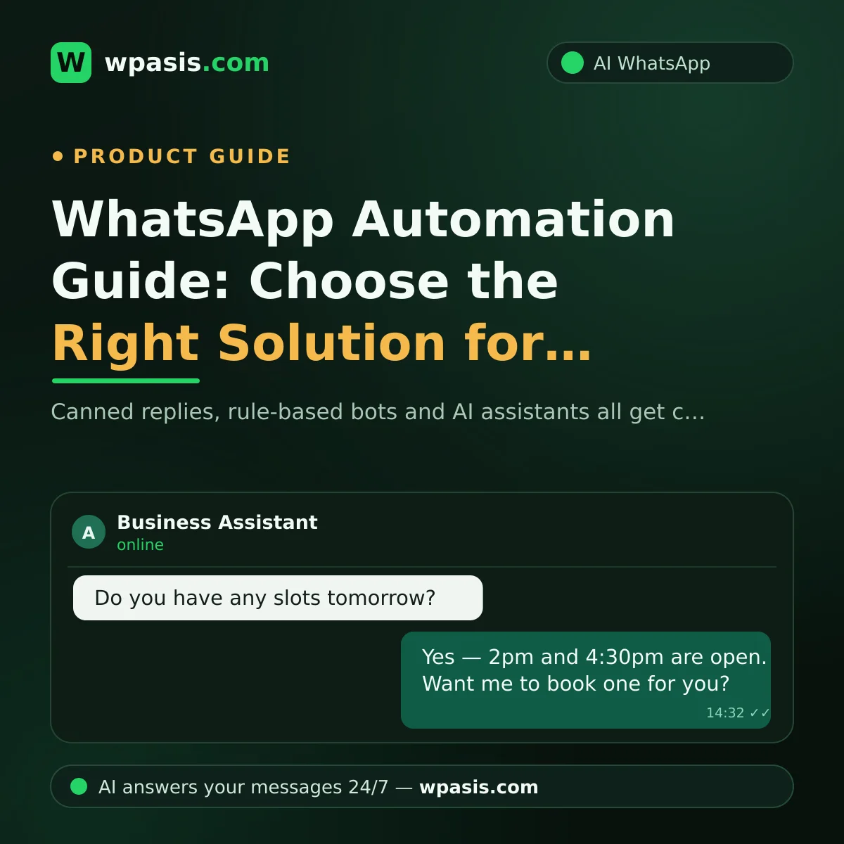 WhatsApp Automation Guide: Choose the Right Solution for Your Business
