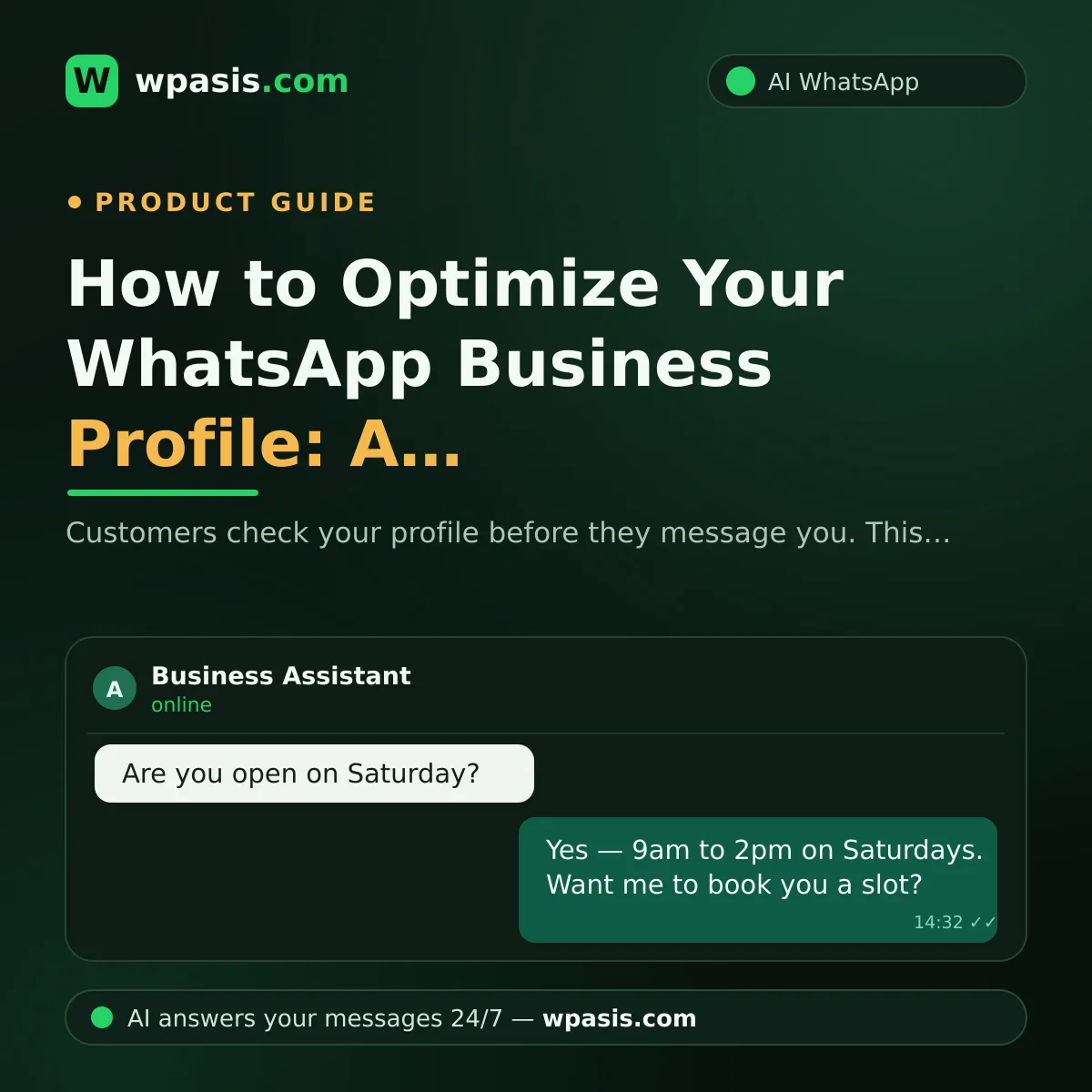 How to Optimize Your WhatsApp Business Profile: A Step-by-Step Guide