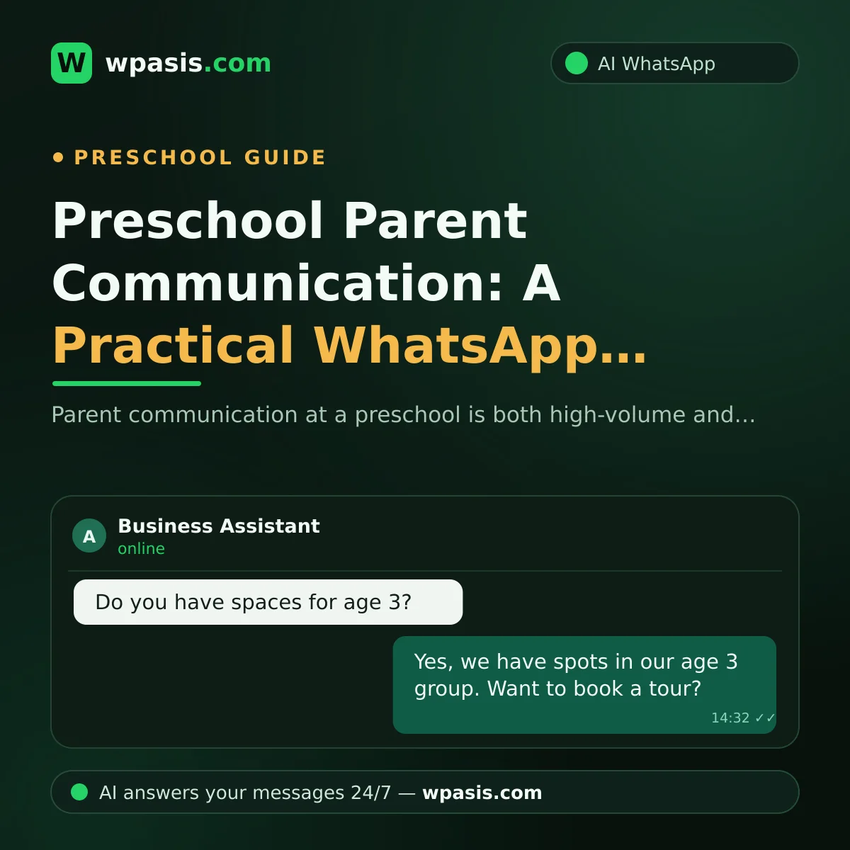 Preschool Parent Communication: A Practical WhatsApp Guide