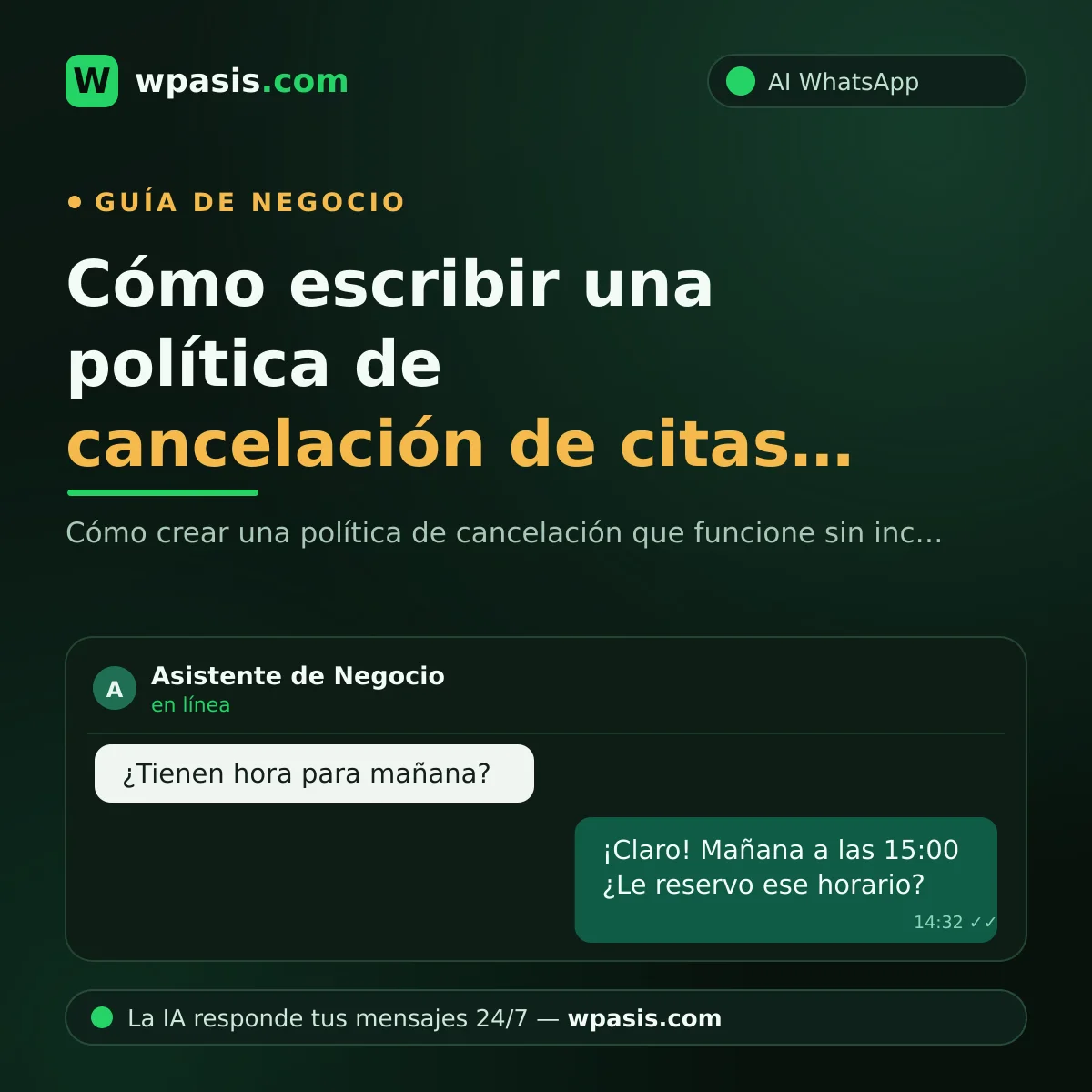 Cómo escribir una política de cancelación de citas (con ejemplos)