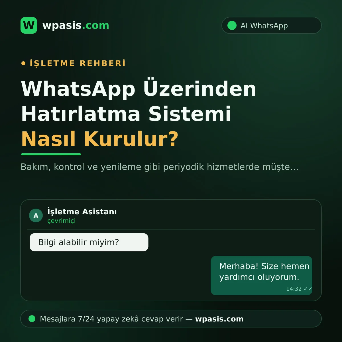 WhatsApp Üzerinden Hatırlatma Sistemi Nasıl Kurulur?